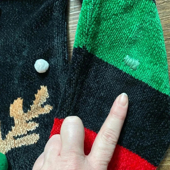 BEREK 2 vintage 90s soft chenille Christmas sweater Rudolph 3D jingles EUC sz S - Picture 11 of 16